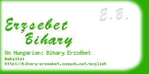 erzsebet bihary business card
